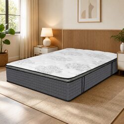 Spring Mattress Pocket Egg Super King Size Bed Memory Foam Support Sleep System