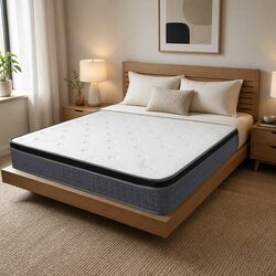 Double Bonnell Spring Mattress Medium Firmness Vacuum Packed Bed Sleep Support