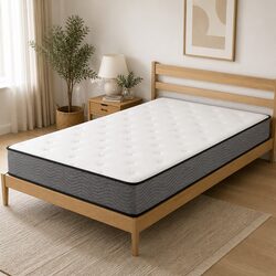 Single Pocket Spring Mattress 6-Zone Support Extra Firm Bed Top Comfort Sleep