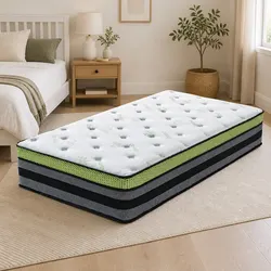 King Single Cooling Mattress Pocket Spring 7-Zone Medium-Firm Support Bed