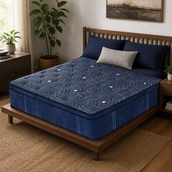 Double Spring Mattress Euro Top 30cm Pocket Coil Support Bed Pillow Top