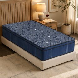 Single Spring Mattress Euro Top 30CM Pocket Coil System High-Density Foam Bed