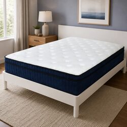 Double Mattress 7 Zone Pocket Spring Medium Firm Hybrid Foam Support Bed