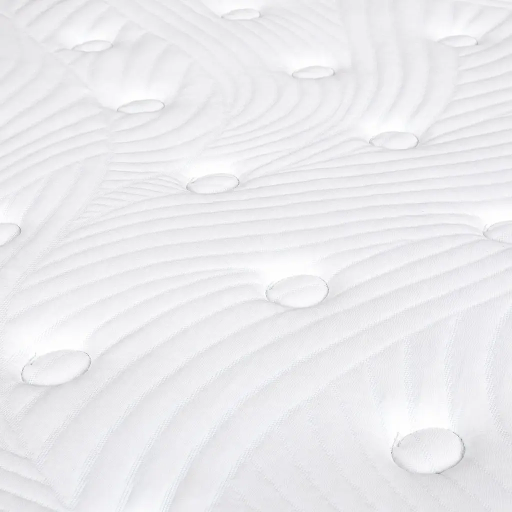 Mattress 7 Zone Pocket Spring Hybrid Foam Orthopedic Support King Single 34cm White and Blue