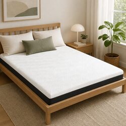 Queen Gel Memory Foam Mattress 15cm Medium Firm Cooling Breathable Sleep Pad