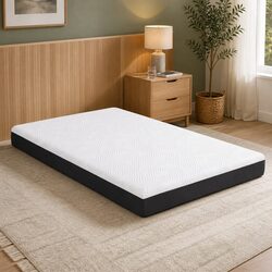 Single Gel Memory Foam Mattress Pad Breathable Cooling Hypoallergenic