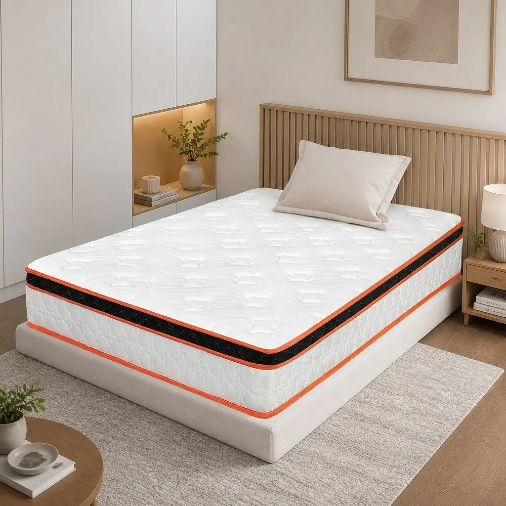 7 Zone Pocket Spring Mattress Medium Firm 26cm King Single Hybrid Foam Support