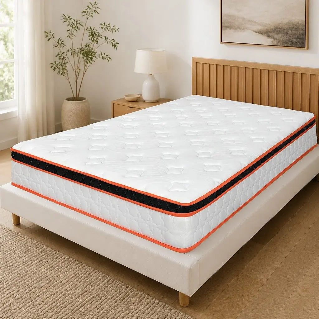 7 Zone Pocket Spring Mattress Medium Firm 26cm King Single Hybrid Foam Support