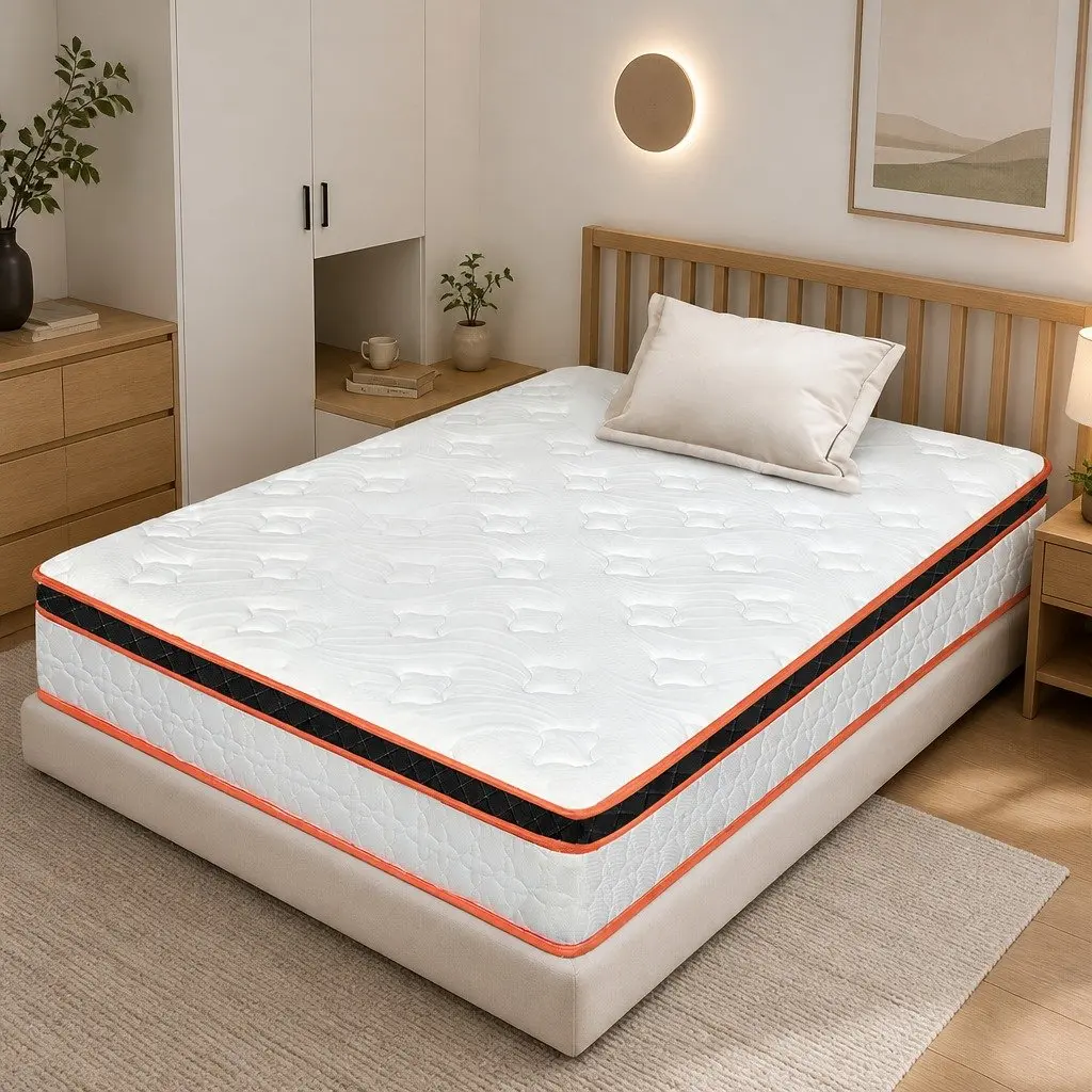 7 Zone Pocket Spring Mattress Medium Firm Single Hybrid Foam Support Orthopedic