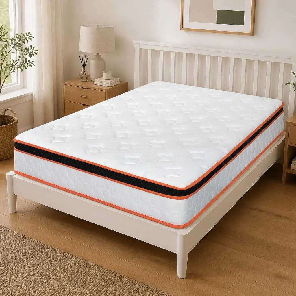 7 Zone Pocket Spring Mattress Medium Firm Single Hybrid Foam Support Orthopedic