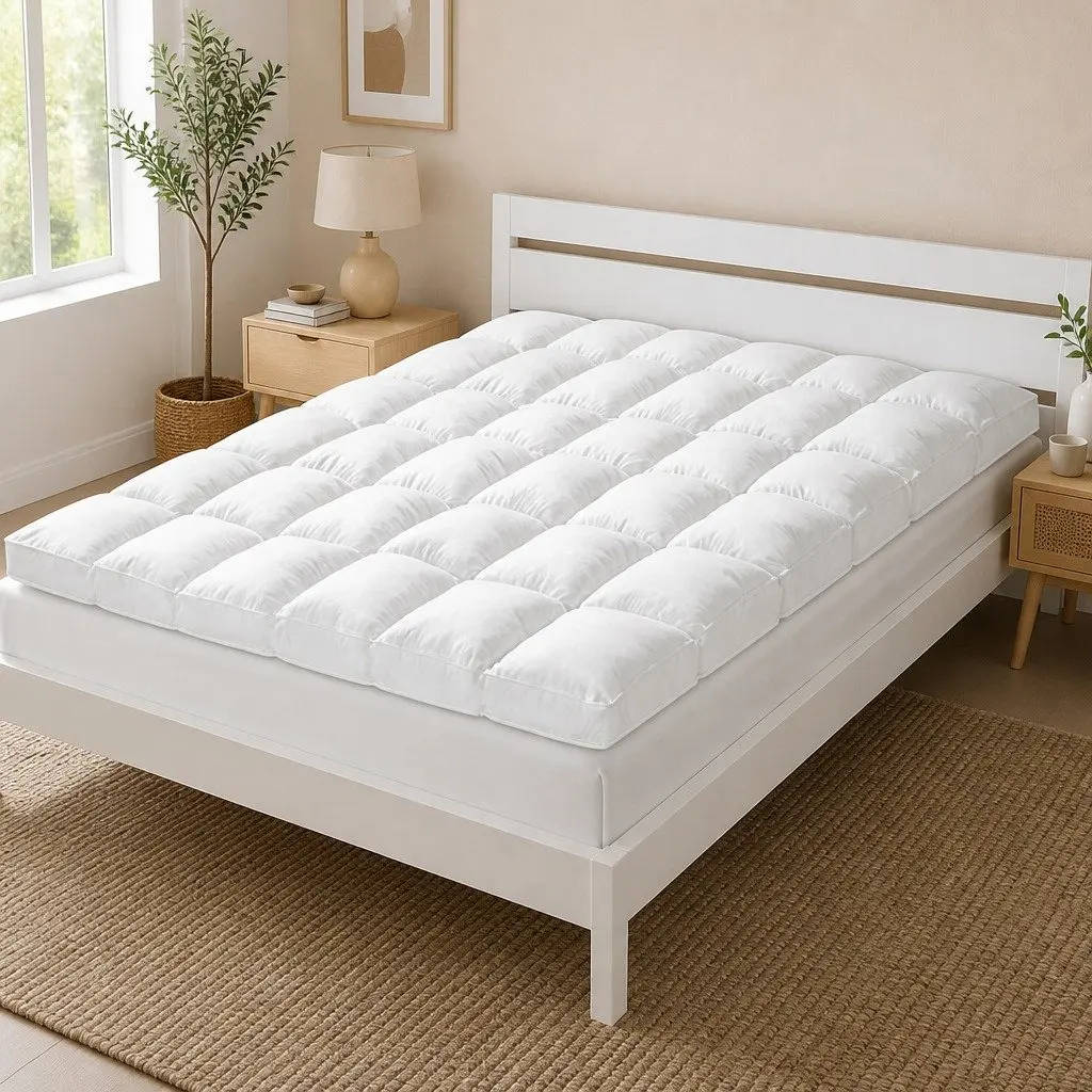 Mattress Topper King Single Bed Pillow Top Medium Soft 4-5cm Thick Breathable