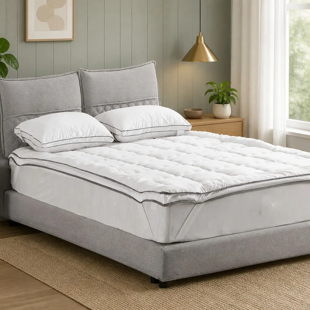 Mattress Topper King Single Bed Pillow Top Medium Soft 4-5cm Thick Breathable