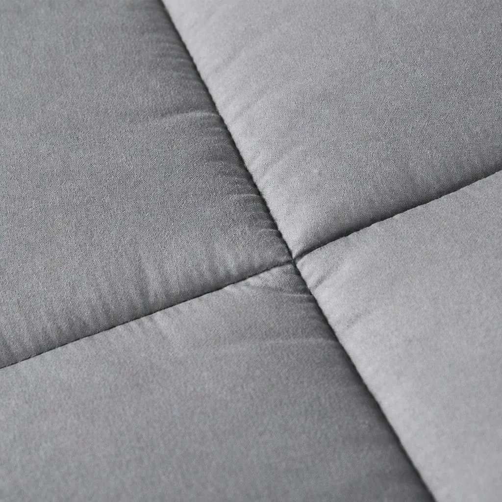 Mattress Topper King Bamboo Charcoal Fibre Polyester Fitted Elastic Bedding