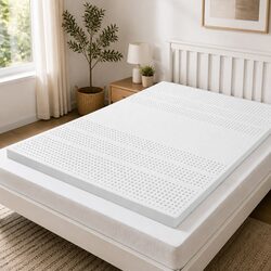 Double Mattress Topper 5cm Latex Bed Topper Queen Pressure Relief Support