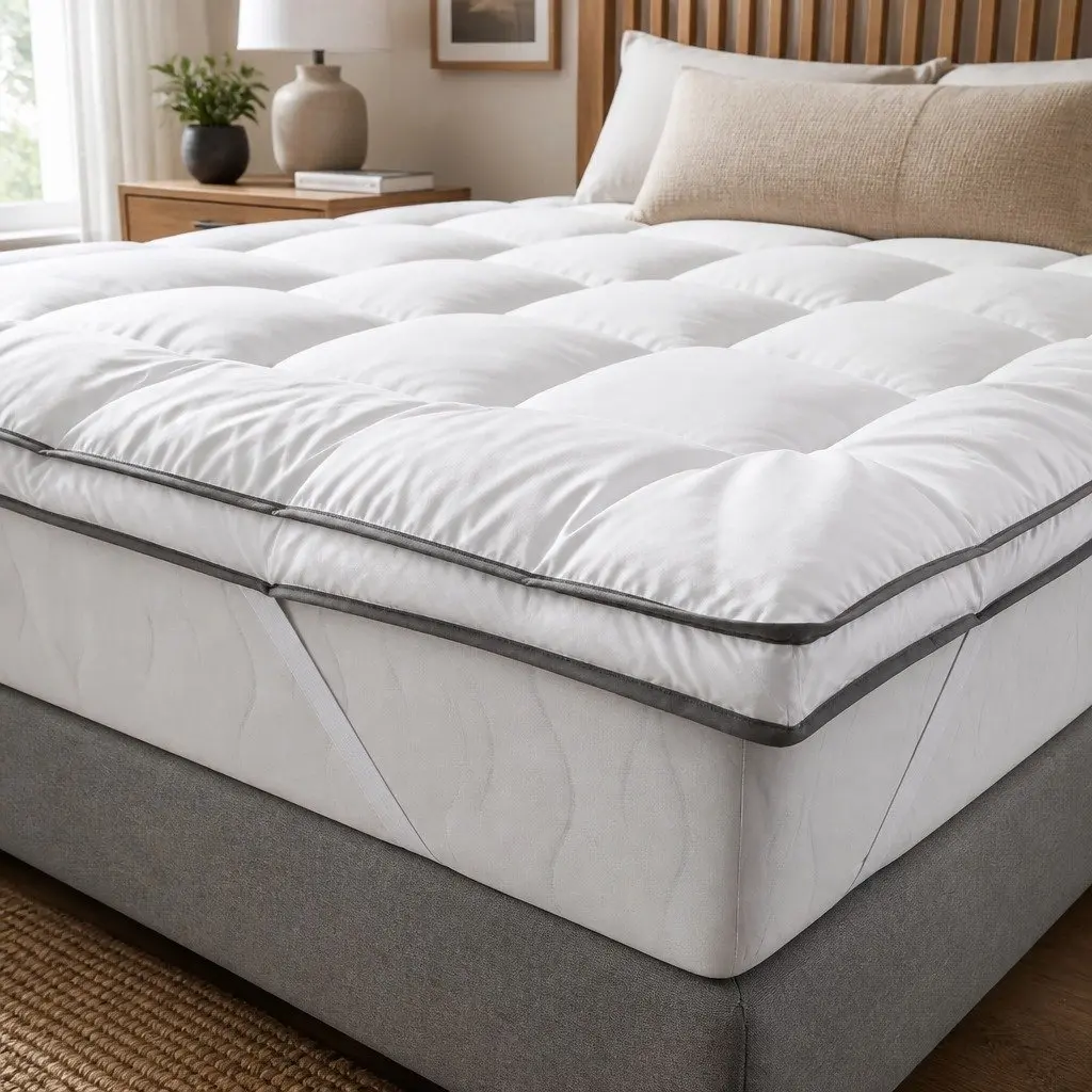 Mattress Topper Soft Comfort Single Bed 4-5cm Thick White Bedding Pad