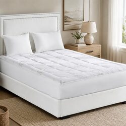 King Bamboo Pillowtop Mattress Topper Ultra Soft Cooling Fitted Bed Protector