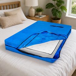 Mattress Bag Protector Plastic Double Unzip Storage Cover Carry Handles
