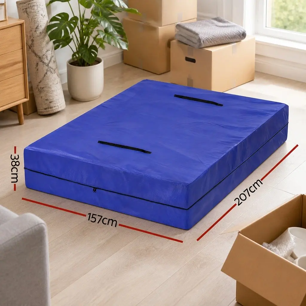 Mattress Bag Waterproof Dust Cover Protector Queen Size Blue