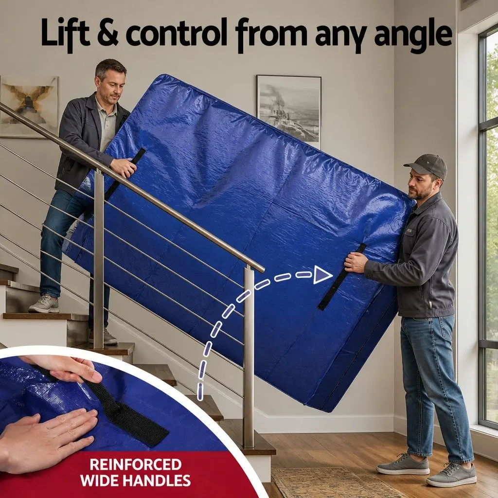 Mattress Bag Waterproof Dust Cover Protector Queen Size Blue