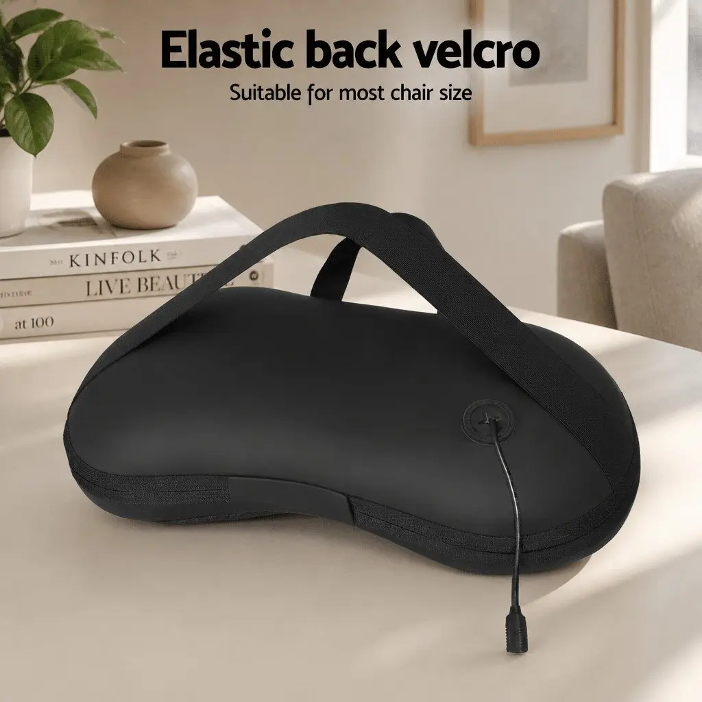 Neck Massager with Heat Kneading Function Portable Electric Shiatsu Muscle Relaxation Black