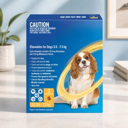 Chews for Small Dogs 3.6-7.5kg Flea Tick Worm Treatment 3 Pack