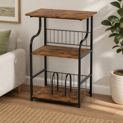 Side Table 3-Tier Storage Shelf Modern Furniture Bedroom Lounge Display Stand