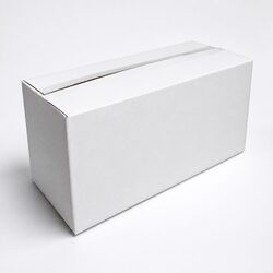 RSC Carton 320x140x160mm White Corrugated Box Flat Packed 50 Pack