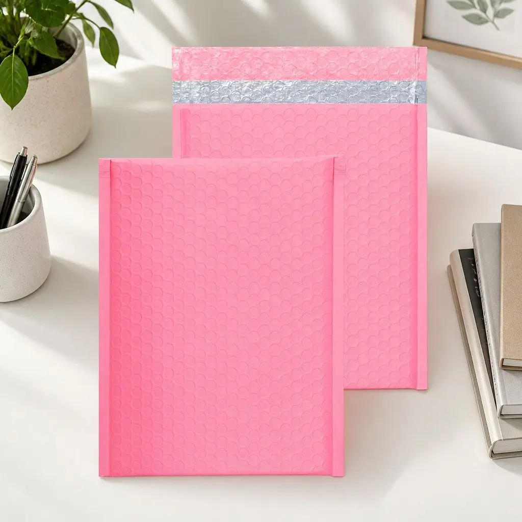 Bubble Padded Mailer Envelope Self Seal 160x230mm Pink