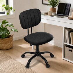 Armless Office Chair with Wheels 360° Swivel Height Adjustable Ergonomic Task