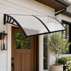Window Door Awning Outdoor 1M x 2.4M Transparent Polycarbonate Panel Shade