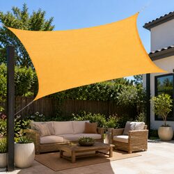 Rectangle Sun Shade Sail 5m x 5m Outdoor Garden Canopy UV Protection Beige