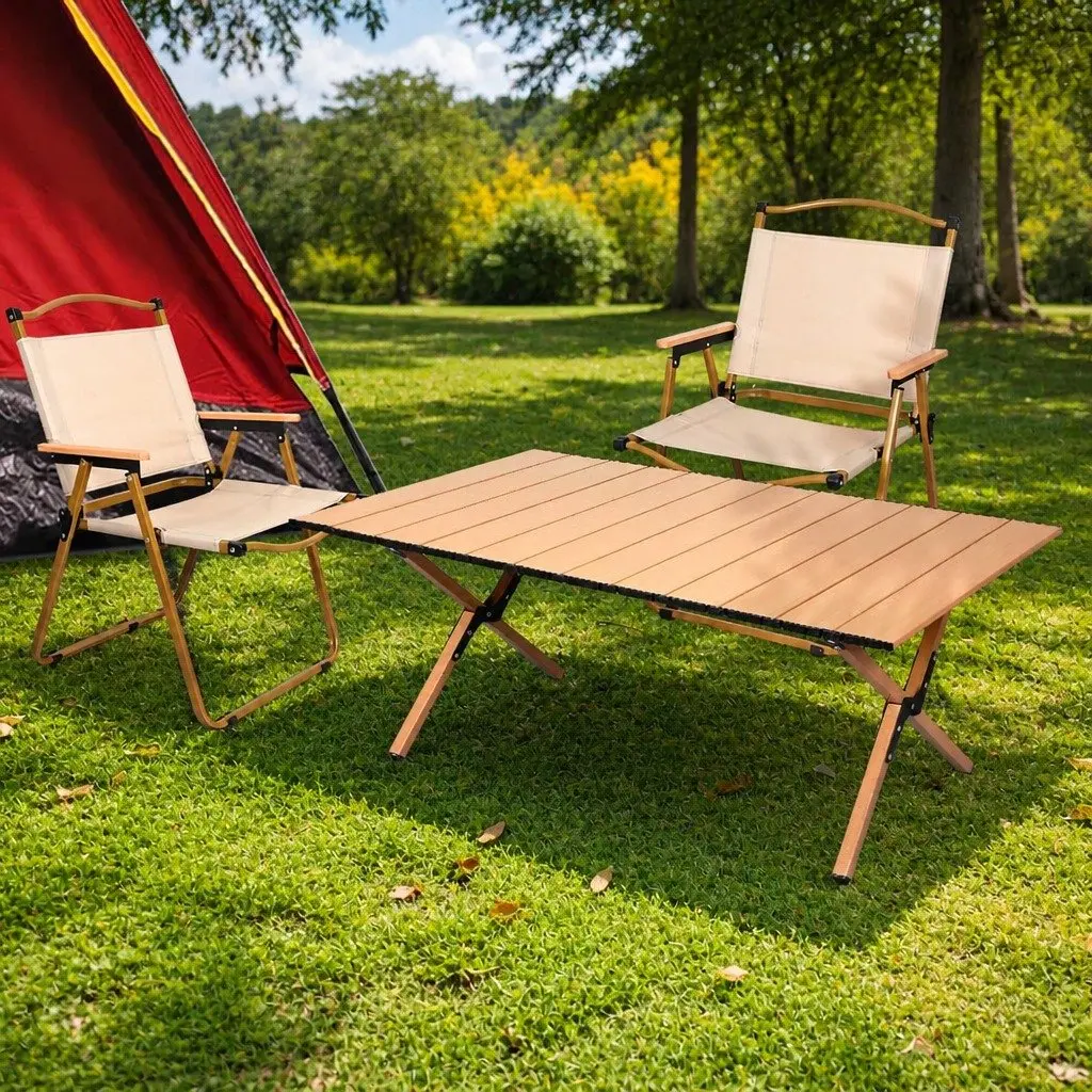 Folding Camping Table Chair Set Outdoor Furniture Portable Picnic Trestle