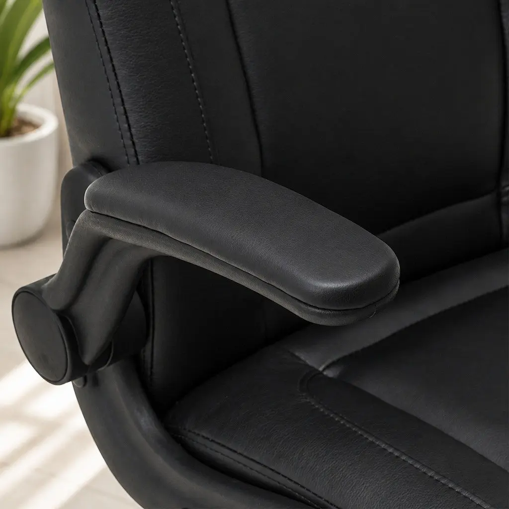 Executive Office Chair Ergonomic High Back Adjustable Seat Black PU