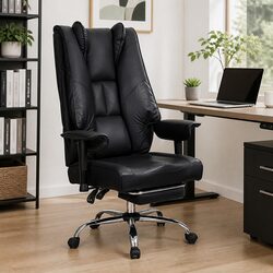 Heavy Duty Office Chair Tall High Back Reclining Computer Work Seat Swivel