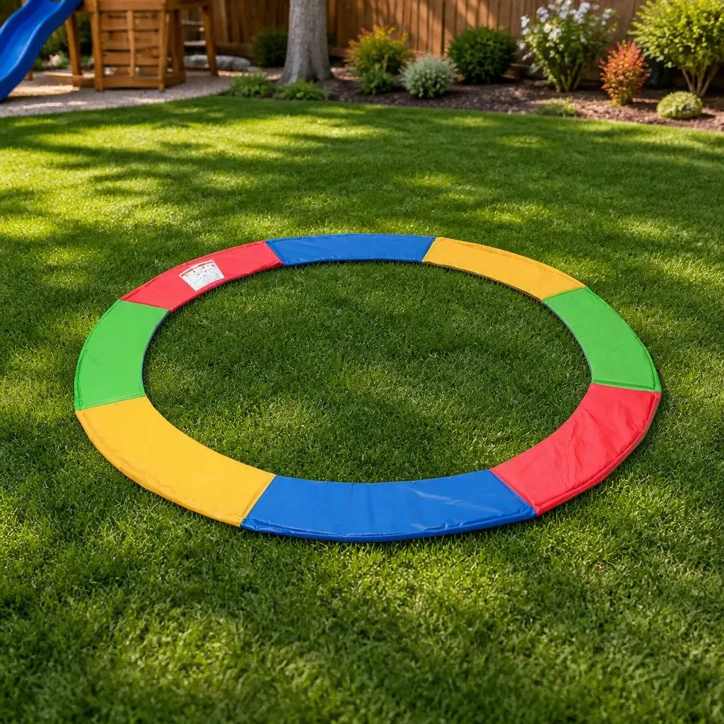 Trampoline Safety Pad Replacement Cushion 16 FT Rainbow Weatherproof Tear-Resistant