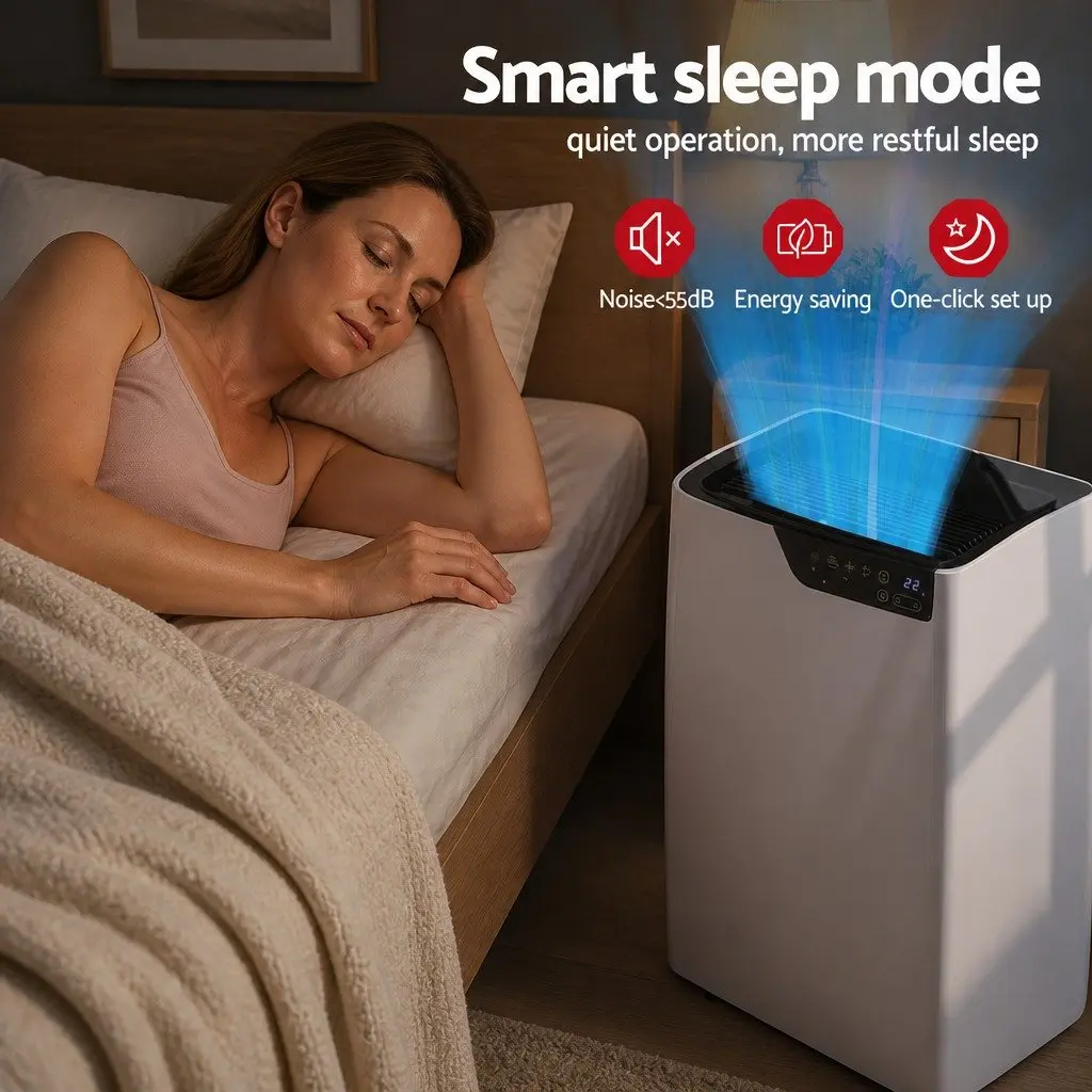 Portable Air Conditioner 12000BTU Dehumidifier Fan Cooler Remote Control White