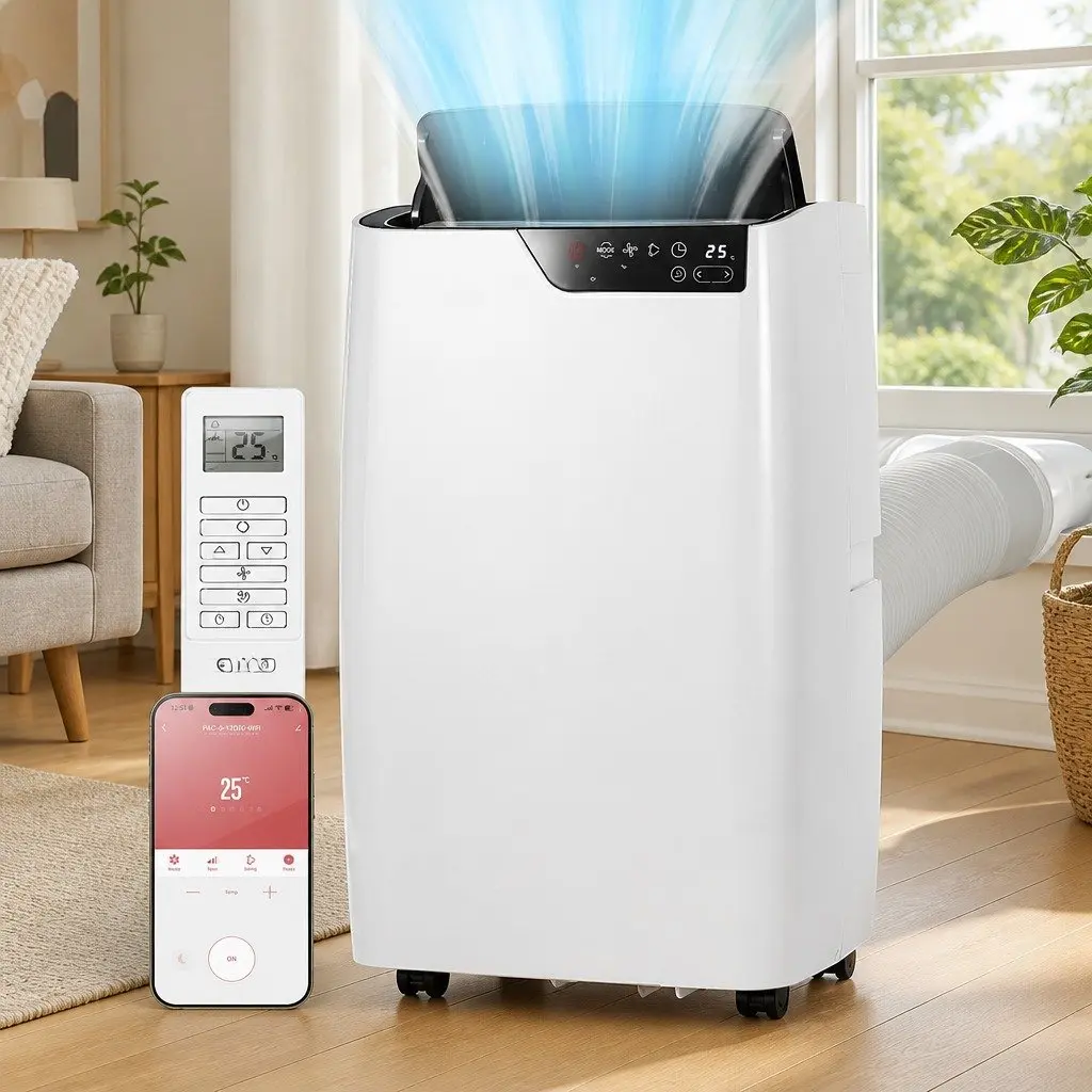 Portable Air Conditioner 12000BTU Dehumidifier Fan Cooler Remote Control White