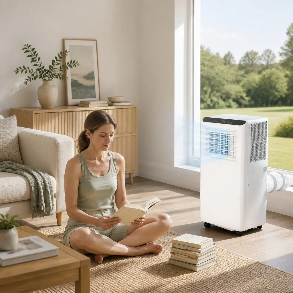 Portable Air Conditioner 7000BTU 3-in-1 Cooling Dehumidifier Fan White
