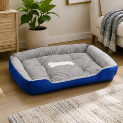 Pet Bed Dog Mattress Bedding Large Navy Washable Soft Cushion Sleep Mat
