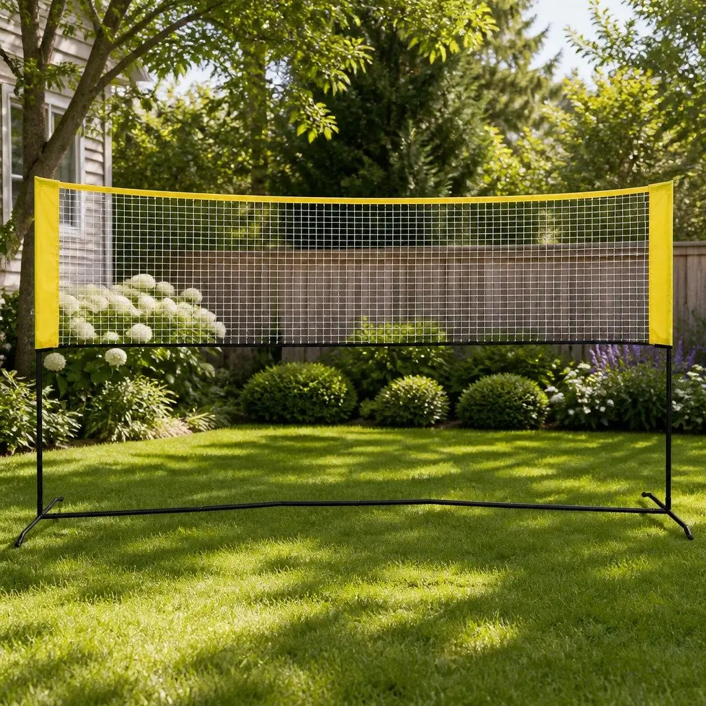 Portable Sports Net Adjustable Height 10ft Green Multi-Sport for Pickleball Badminton Tennis Volleyball