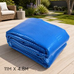 Pool Solar Blanket Cover 11m x 4.8m 500 Micron Blue Silver Isothermal Heat Trap