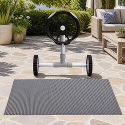 Pool Cover 11m x 6.2m Solar Blanket 600 Micron with Aluminium Roller 6.55m