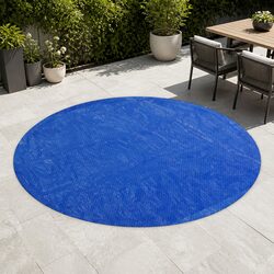 Pool Cover Round Above-Ground Swimming 3.66m Diameter Blue Blanket with Ropes