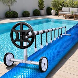 Pool Cover 6.5x3m 500 Micron Solar Blanket with Aluminium Roller Swimming Pool