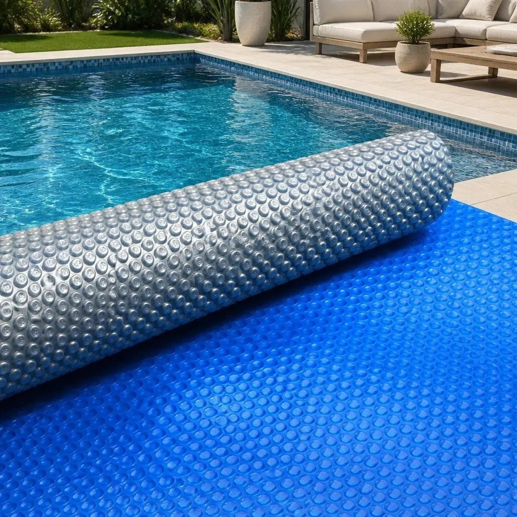 Solar Pool Cover 7x4m 500 Micron Bubble Blue Silver Isothermal Swimming Pool
