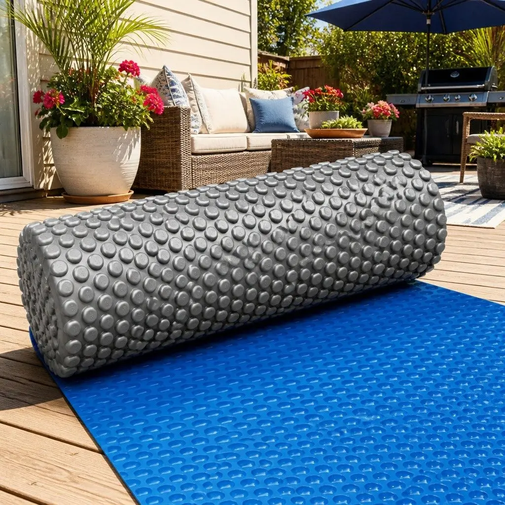 Solar Pool Cover 600 Micron Bubble Heat Blanket 8x4.2m Blue Silver Isothermal