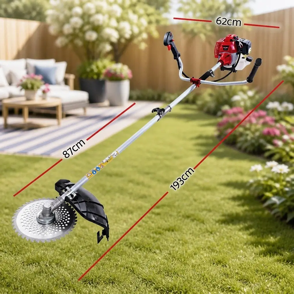 Pole Chainsaw Petrol Hedge Trimmer 5 In 1 Multi-Tool 52cc Red