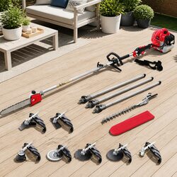 65CC Pole Chainsaw Hedge Trimmer Brush Cutter Whipper Snipper 9-in-1 Multi Tool