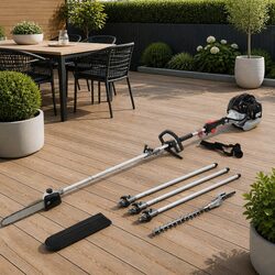 Pole Chainsaw Hedge Trimmer 62CC 2-in-1 5.6m Reach Extension Petrol Garden Tool