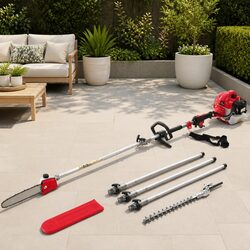62CC Petrol Pole Chainsaw Hedge Trimmer 12in Bar 5.6m Reach Extension Poles